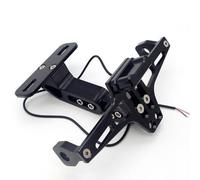 MXQCLSA Support de Plaque Moto, for Aprilia SR GT 125 200 Cadre d'immatriculation réglable Moto Porte-Plaque numéro avec lumière LED,A