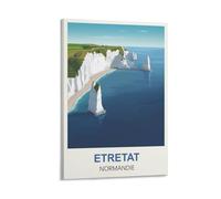 MXQOXAP Etretat Poster de voyage vintage Normandie 60 x 90 cm