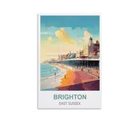 MXQOXAP Poster de voyage vintage Brighton East Sussex 50 x 75 cm