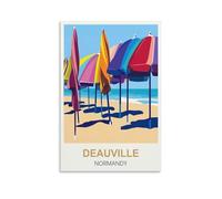 MXQOXAP Poster de voyage vintage Deauville Normandie 30 x 45 cm