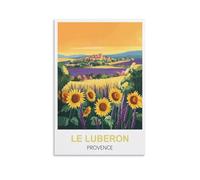 MXQOXAP Poster de voyage vintage Le Luberon Provence 30 x 45 cm