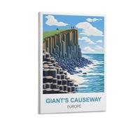 MXQOXAP Poster de voyage vintage sur toile avec inscription « Giant's Causeway Europe » 30 x 45 cm
