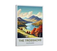MXQOXAP Poster de voyage vintage The Trossachs Scotland 20 x 30 cm