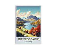 MXQOXAP Poster de voyage vintage The Trossachs Scotland 30 x 45 cm