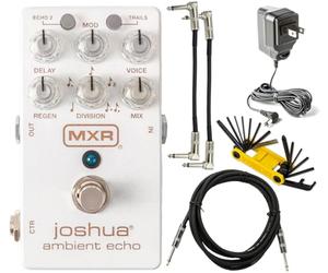 MXR M309 Joshua Ambient Echo 60s, 70s, 80s Soundscapes Delay, avec pédale d'effets Tap Tempo pour guitare électrique avec alimentation Tonebird et outil, ensemble de câbles de raccordement