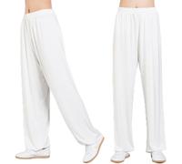 MXRFACTory Hommes et Femmes Pantalons Tai Chi Coton Cordon élastique avec Poche Intérieure Pantalons Lanternes Ample Doux et Respirant Pantalon D'entraînement Wushu Uniforme Traditionnel,001,L