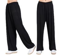 MXRFACTory Hommes et Femmes Pantalons Tai Chi Coton Cordon élastique avec Poche Intérieure Pantalons Lanternes Ample Doux et Respirant Pantalon D'entraînement Wushu Uniforme Traditionnel,004,S