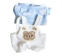 MXRGUMVI Ensemble porte-jarretelles avec t-shirt Accs Vêtements miniatures pour poupées de 20 cm Bleu 11 cm-13 cm