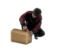 MXRGUMVI Figurine de rue en résine 1/64 Livreur pour paysage Décoration de paysage Type D