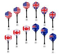 MXRGUMVI Lot de 12 fléchettes magnétiques pour cible de fléchettes magnétique Motif drapeau national