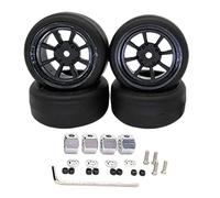 MXRGUMVI Lot de 4 pneus de voiture RC pour WPL D12 1/10 RC voiture 1:10 Pièces de rechange pour camion RC Pneu à huit mâchoires