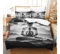 MXRMXR Chiot Mignon-Style Schnauzer Nain 3D Housse De Couette Parure De Lit Microfibre Ensemble De Literie avec Taies d'oreiller Fille Garçon Super King（260x220cm）