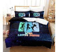 MXRMXR Joie de la Danseuse-Style Danse Vibrante Ensemble De Literie 3D Parure De Lit Microfibre Housse De Couette Douce Et Confortable Linge De Lit Super King（260x220cm）