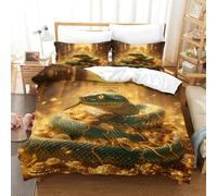 MXRMXR Serpent Mythique-Style d'art Fantastique Ensemble De Literie 3D Parure De Lit Microfibre Housse De Couette Douce Et Confortable Linge De Lit King（220x240cm）
