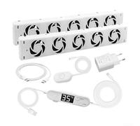 MXRV-25-P202 Radiateur pour radiateur avec contrôle automatique de la température, ventilateur silencieux pour répartition de la chaleur, chauffage économe en énergie, kit d'extension de chauffage 50