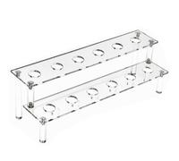 Mxshc 12 Trous Support De Cornet De Glace En Acrylique Présentoir De Cornet De Glace Double Couche Support Porte-glaçons Pour Salades, Desserts Et Entrées 33x10 Cm