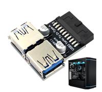 Mxshc Adaptateur De Carte Mère USB, Adaptateur D'en-tête De Carte Mère | Convertisseur De Carte Mère Bidirectionnel Les Ports Gauche Et Droit | Adaptateur Ph22T Efficace, Prend en Charge Les