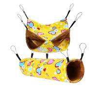 Mxshc Balançoire pour Hamster - Paire De Lits Hamster - Lit et Jouets d'escalade Confortables pour Petits Animaux de Petites Races Repos Enrichissement du Foyer Aire de Jeu Cage pour Animaux Hérisson