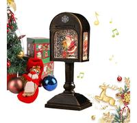 Mxshc Boîte À Musique De Noël - Lanterne Décorative 3D avec 8 Chansons - Boules À Neige Musicales Tournantes,pour la Maison, Le Salon, la Table, la Cheminée, la Saison, Les Fêtes et la Famille