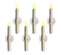 Mxshc Bougies pour Fenêtre,Bougies LED | Sans Flamme avec Capteur Lampe à Ventouse 18 cm pour Chambre Bureau Cuisine Salon Intérieur Noël Pâtes Fête Anniversaire | Halloween Noël Action de Grâces