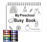 Mxshc Cahier d'Activités Maternelle - Livres D'Apprentissage Alphabet Chiffres - Fournitures Scolaire Cahier D'Écriture pour Maison Voyage École Garderie