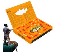 Mxshc Calendrier De L'Avent De Noël Avec Leurres - Équipements De Pêche En Eau Douce Et Côtière,Calendrier de Décompte de 24 Jours avec Leurres - Pour Ruisseau Rivière Lac Étang Famille Amis