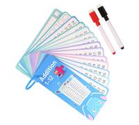 Mxshc Cartes Flash mathématiques, Cartes d'apprentissage mathématiques | Division de Multiplication de soustraction de l'ajout de Jeu,Effacer Les Cartes perforées à Double Face efface pour la