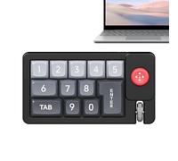 Mxshc Clavier Programmable | Clavier Mécanique RGB Filaire - Pavé Numérique Filaire à Main Unique avec Joystick et Switches Interchangeables pour Montage Vidéo et Poste de Travail Informatique