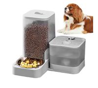 Mxshc Distributeur Automatique de Nourriture pour Chat Électrique,Distributeur De Croquettes Automatisé pour Chien - Abreuvoir Intégré Grande Capacité pour Chats Et Chiots Accessoire De Nourriture Et