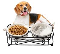 Mxshc Écuelle À Nourriture pour Chat,Plat avec Support | Set De Bols en Céramique pour Chien Et Chat - Fournitures pour Animaux pour Alimentation des Petits Chiens Chiots Chatons D'Intérieur Et
