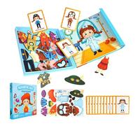 Mxshc Jeux d'Habillage - Puzzles Magnétiques avec Personnages Mignons,Jouets De Robes De Personnages Mignons À Faire Soi-Même,pour De 3 À 6 Ans Anniversaire Noël École Maternelle Salle De Classe