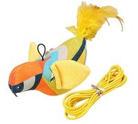 Mxshc Jouet Interactif Oiseau pour Chat,Jeu d'Enrichissement | avec Corde Jouets Interactifs pour Chaton,pour Instinct Pratique Gestion Poids Jeu Intérieur Extérieur Solo