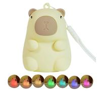 Mxshc Lampe de Sac,Mini Capybara Charme pour Sac à Dos - Veilleuse Portable USB Rechargeable pour Femmes Garçons Filles,Voyage Voiture Maison à Main à Dos