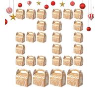 Mxshc Les Boîtes de Friandises de Noël,20 Pièces Récipients De Fêtes Réutilisables | Les Contenants de Bonbons et de Biscuits | Pour Famille Amis Voisins Collègues