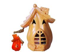 Mxshc Maison hantée - Maison de Village d'halloween éclairée - Ornement Effrayant Gothique éclairage pour intérieur de Vacances, Maison, Chambre, pelouse, Couloir, Festival, fête