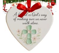 Mxshc Ornements en forme de cœur pour la Saint-Valentin - Pendentifs en céramique - Ornements d'arbre en forme de cœur | pour âmes sœurs, meilleurs amis, femmes, hommes, enseignants, famille, poignée