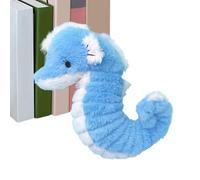 Mxshc Peluche Hippocampe Bleu - Animaux Marins Mignons et Doux à Câliner | Doudou Décoratif Doux pour Chambre Nursery Salon Canapé Lit - Enfant Chambre