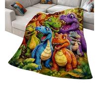 Mxshc Plaid pour Canapé | Flanelle Chaude Et Mignonne,Couverture de Lancer de Lit Dinosaure Décoration,pour Canapé Salon Fauteuil Chambre Dortoir Appartement Garçons Filles Adolescents