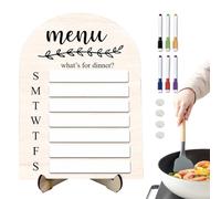 Mxshc Planificateur Hebdomadaire Effaçable à Sec | Tableau Effaçable à Sec pour Plan Tâches Rappels Idées Suggestions | en Bois | Pensées d'Humeur pour Élèves, Nécessités, Décor de Bureau, Fournitures