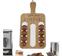 Mxshc Support capsules Nespresso Coffee Porte capsuless En Bois Pour 12 capsuless, Rangement Des capsuless De Café Porte-capsuless De Café Pour Bar À Expresso À Pagaie Décorative 47x23,5x1,2 Cm