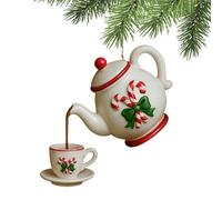 Mxshc Théière décorative pour sapin de Noël, décorations de sapin de Noël en acrylique 2D, décoration rustique pour intérieur et extérieur, cheminée, étagère, fenêtre, bureau, jardin, cour