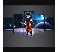 Mxsnow 5 Impression sur Toile Cadre Mural Peintures sur Toile Impression Affiche Images Dragon Ball Super Anime Goku pour s