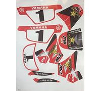 MXSPIRIT Kit déco Autocollant Rouge Moto Cross Rockstar Rouge pour PW50 PW 50 pw50 PW 50 Piwi 50PW 50pw piwi Peewee Qualité Premium + 2 Stickers Offert