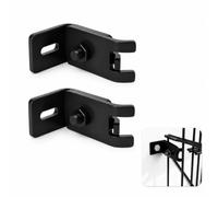 MxSplorion Équerre Fixation Murale pour Clôture Double Fil, Support Mural Panneau Grillagé Treillis Soudé, Raccord Mur Brique, Accessoire Jardin Noir, Lot de 2