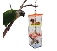 Mxtech Perroquets Jouet de Nourriture, Jouet d'oiseau, Acrylique Hexagonal Multicouche Oiseau Mordant Alimentation Bol Alimentaire Accessoires pour Animaux de Compagnie Accessoire