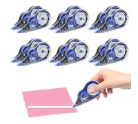 MXTIMWAN 12 PCS Rubans Correcteurs 12m x 5 mm, Souris Correcteur avec Capuchon Protecteur, Mini Pocket Mouse Roller de Correction Fourniture Scolaire Parfait pour École Bureau - Noir