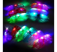 MXTIMWAN 12 Pièces Lunettes LED pour Fête, Lunettes Lumineuses LED, Neon Lumière Montures de Lunettes LED pour Fête, Discothèque, DJ, Concert, Cosplay (6 Couleurs)