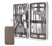 MXTIMWAN 19 pièces kit Manucure,Kit Manucre Coupe Ongles,Set Manucure,Kit de Pedicure pour Pied de Soins du Visage et des Ongles Voyage Portable,Trousse Manucure Femme Hommes Pedicure Set