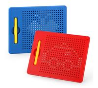 MXTIMWAN 2 Pièces Planche à Dessin Magnétique, Tablette Magnétique Enfant avec Stylo, Enfant Jouet Educatif Cadeau, Tableaux à Dessin Magnétiques pour Enfants à Partir de 3 Ans (Rouge Bleu)