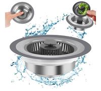 MXTIMWAN 3 en 1Bouchon Evier Cuisine Universel,Bonde Evier Cuisine,Corrosion Filtre évier Cuisine,Vier de Cuisine Passoire et Bouchon Combo,Évier de Cuisine/Salle de Bain Filtre Anti-Obstruction